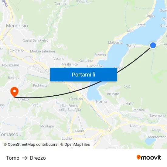 Torno to Drezzo map