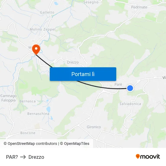 PAR? to Drezzo map