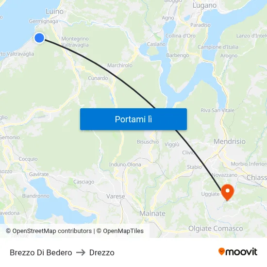 Brezzo Di Bedero to Drezzo map