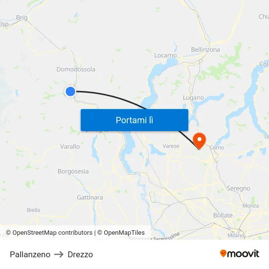 Pallanzeno to Drezzo map