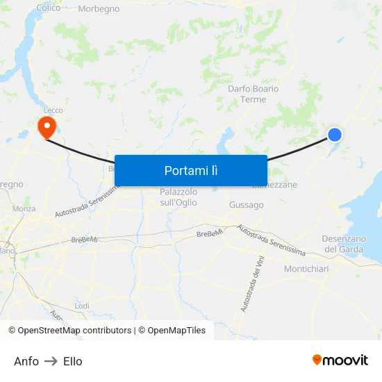 Anfo to Ello map