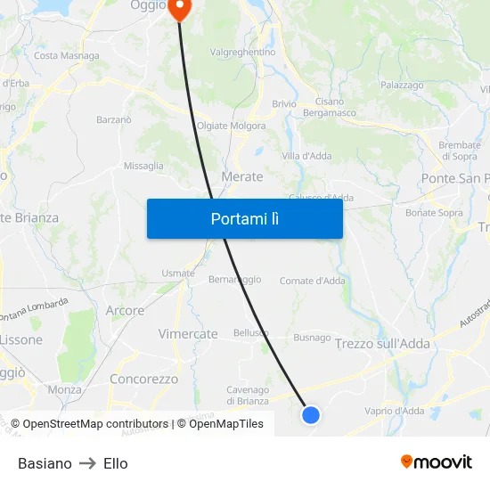 Basiano to Ello map