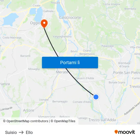 Suisio to Ello map