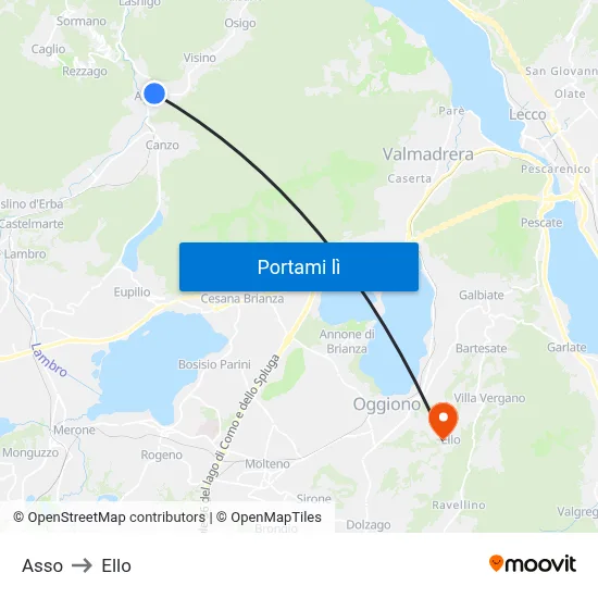 Asso to Ello map