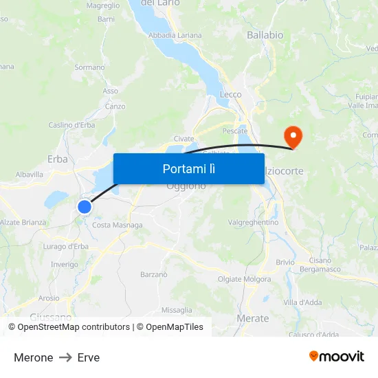 Merone to Erve map