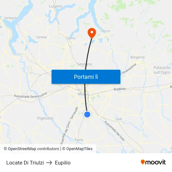 Locate Di Triulzi to Eupilio map