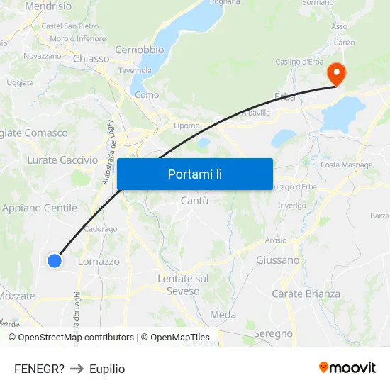 FENEGR? to Eupilio map