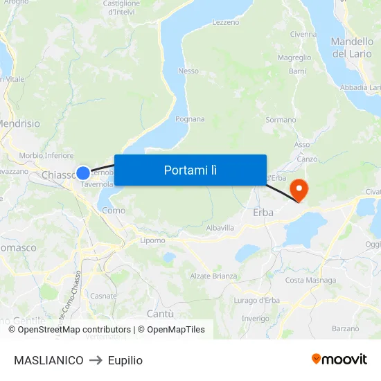 MASLIANICO to Eupilio map