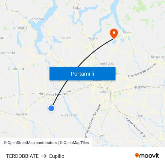 TERDOBBIATE to Eupilio map