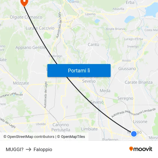 MUGGI? to Faloppio map