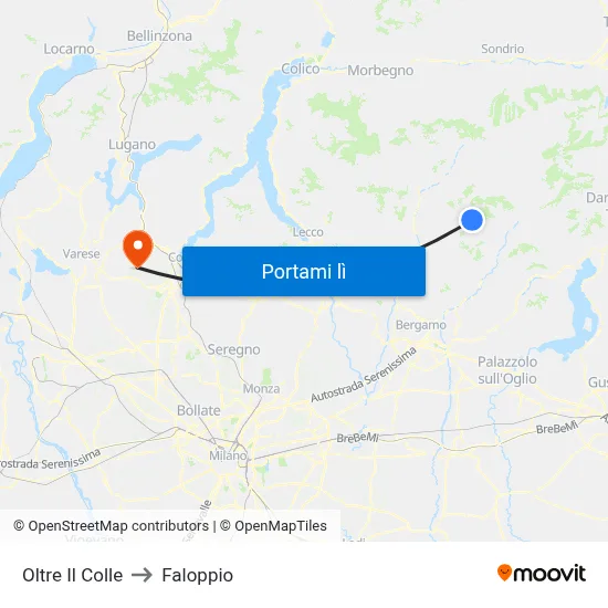 Oltre Il Colle to Faloppio map