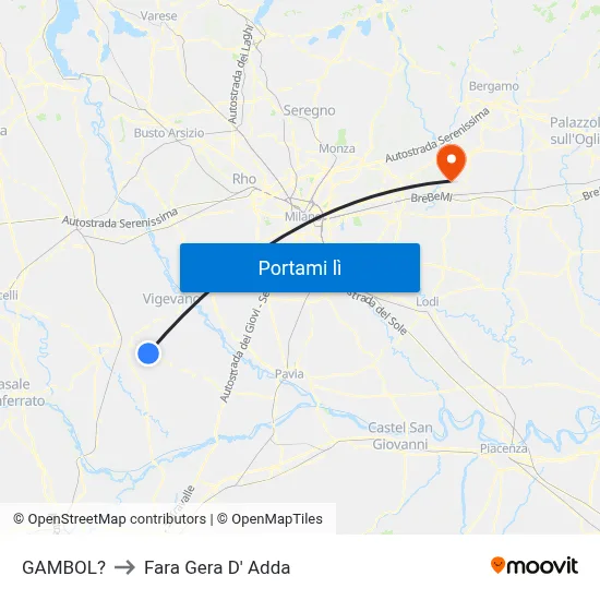 GAMBOL? to Fara Gera D' Adda map