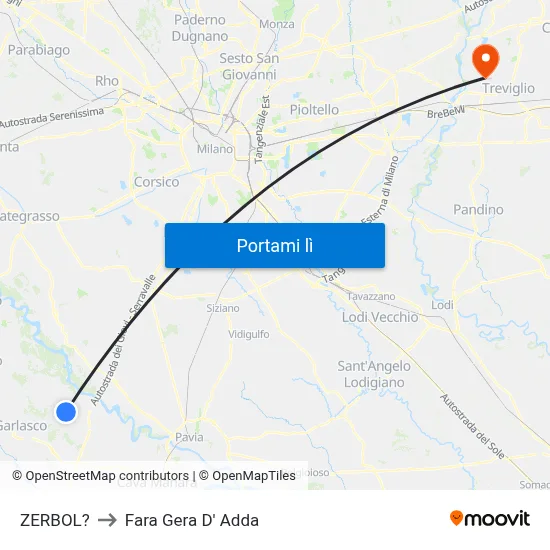 ZERBOL? to Fara Gera D' Adda map