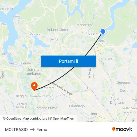MOLTRASIO to Ferno map