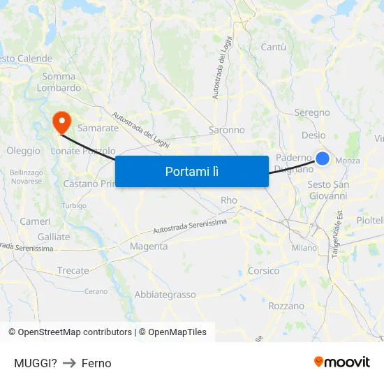 MUGGI? to Ferno map
