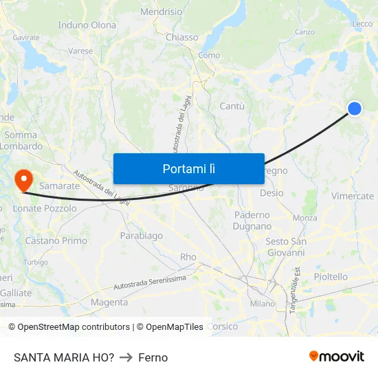 SANTA MARIA HO? to Ferno map