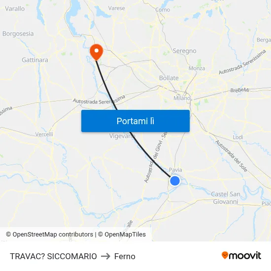 TRAVAC? SICCOMARIO to Ferno map