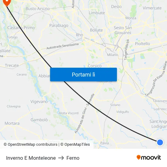 Inverno E Monteleone to Ferno map
