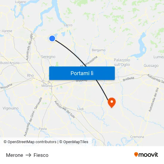 Merone to Fiesco map