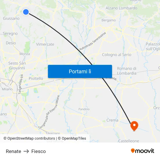 Renate to Fiesco map