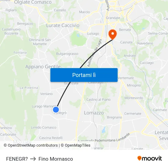 FENEGR? to Fino Mornasco map