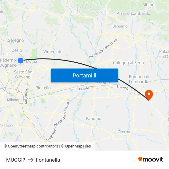 MUGGI? to Fontanella map