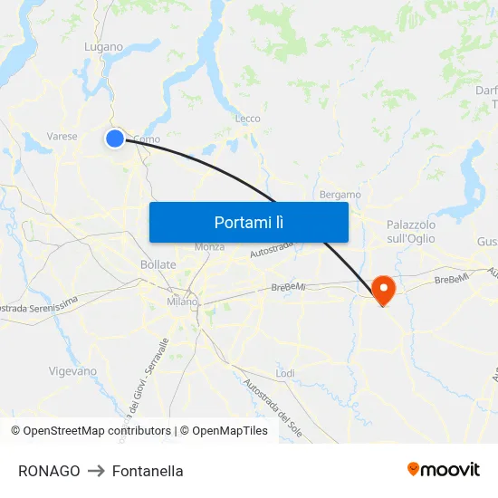 RONAGO to Fontanella map