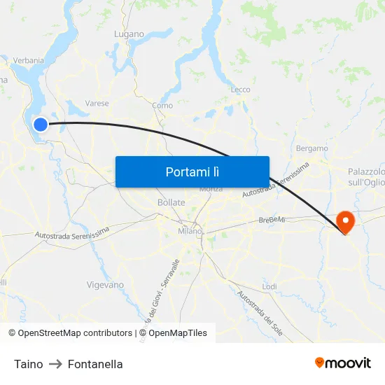Taino to Fontanella map