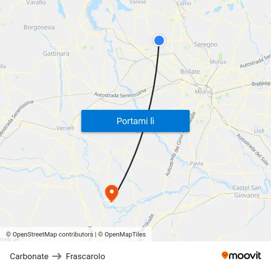 Carbonate to Frascarolo map