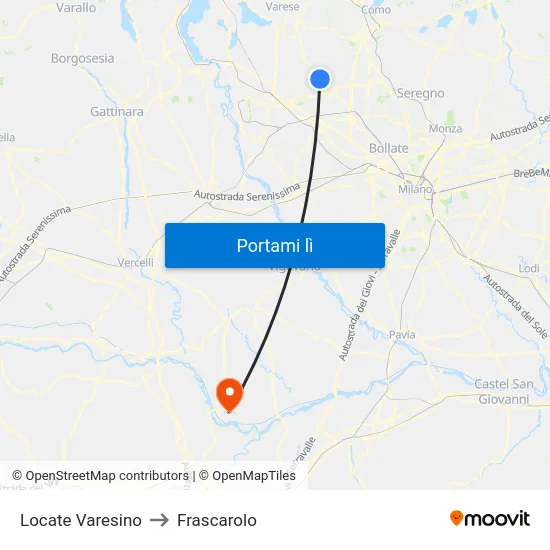 Locate Varesino to Frascarolo map