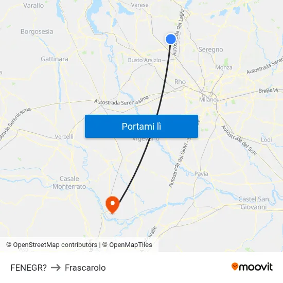 FENEGR? to Frascarolo map