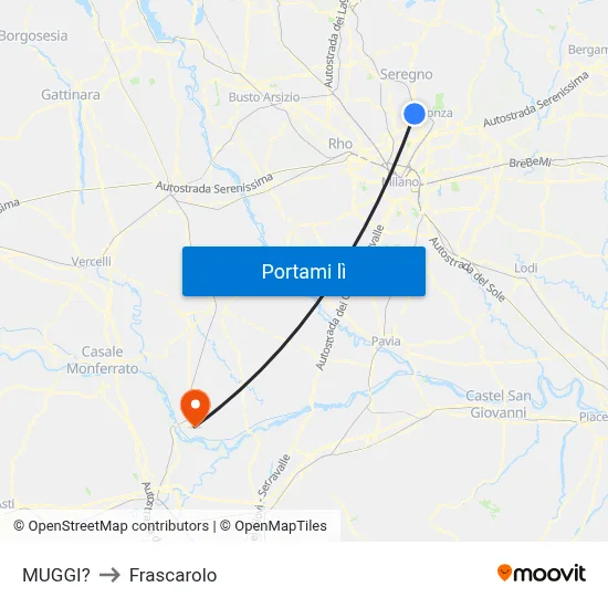 MUGGI? to Frascarolo map