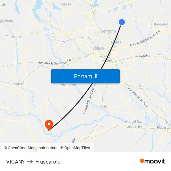 VIGAN? to Frascarolo map
