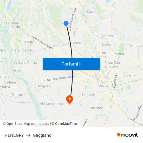 FENEGR? to Gaggiano map