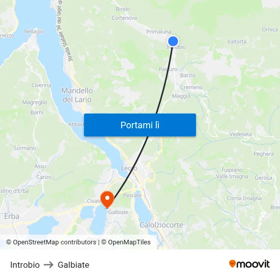 Introbio to Galbiate map