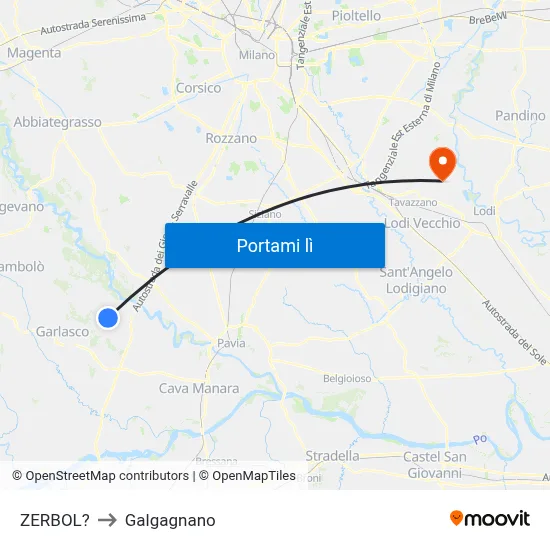 ZERBOL? to Galgagnano map