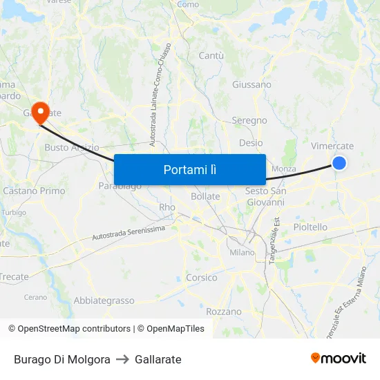 Burago Di Molgora to Gallarate map
