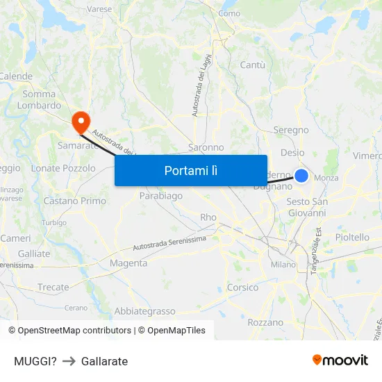 MUGGI? to Gallarate map