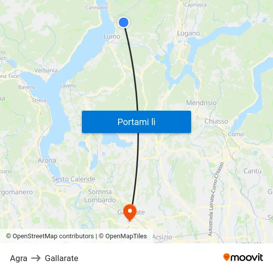 Agra to Gallarate map