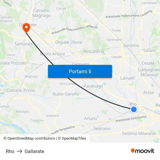 Rho to Gallarate map