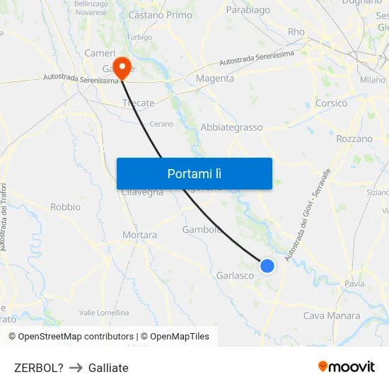 ZERBOL? to Galliate map
