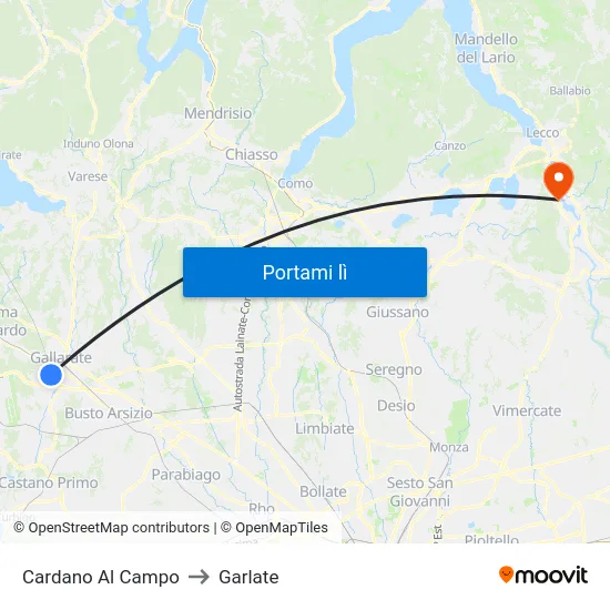 Cardano Al Campo to Garlate map