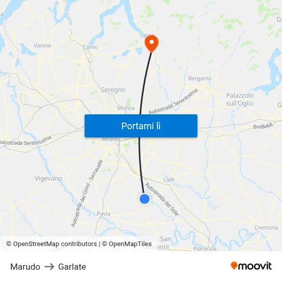 Marudo to Garlate map