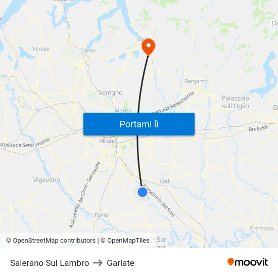 Salerano Sul Lambro to Garlate map