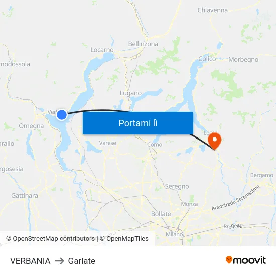 VERBANIA to Garlate map