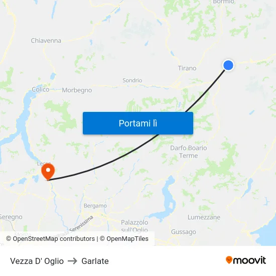 Vezza D' Oglio to Garlate map
