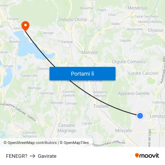 FENEGR? to Gavirate map
