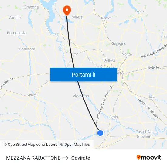 MEZZANA RABATTONE to Gavirate map