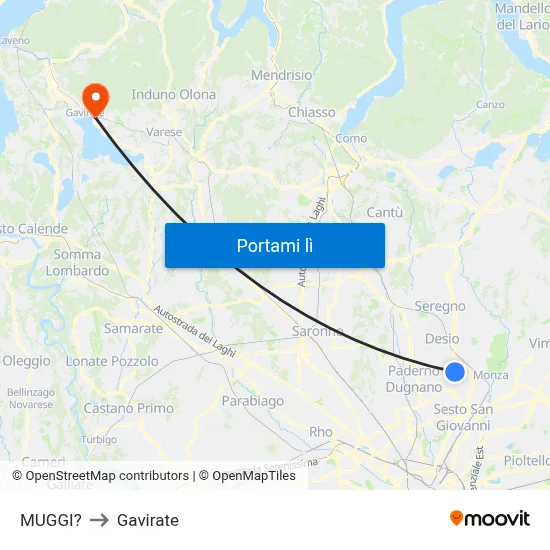 MUGGI? to Gavirate map