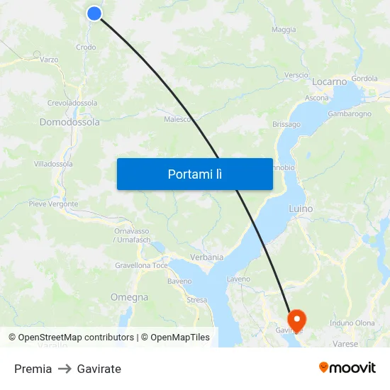 Premia to Gavirate map